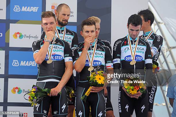 Road World Championships 2014 / TTT Men Elite Podium / Team Omega Pharma Quick-Step Bronze Medal / Tom BOONEN / Michael KWIATKOWSKI / Tony MARTIN /...