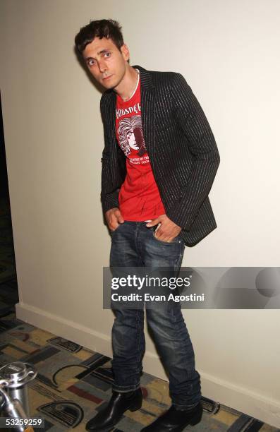 Designer Hedi Slimane attends the HBO Films and Picturehouse premiere of "Last Days" at The Sunshine Theatre July 19, 2005 in New York City.