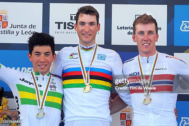 Road World Championships 2014 / Men -23 Podium / Caleb EWAN Silver Medal / Sven Erik BYSTROM Gold medal / Kristoffer SKJERPING Bronze Medal /...