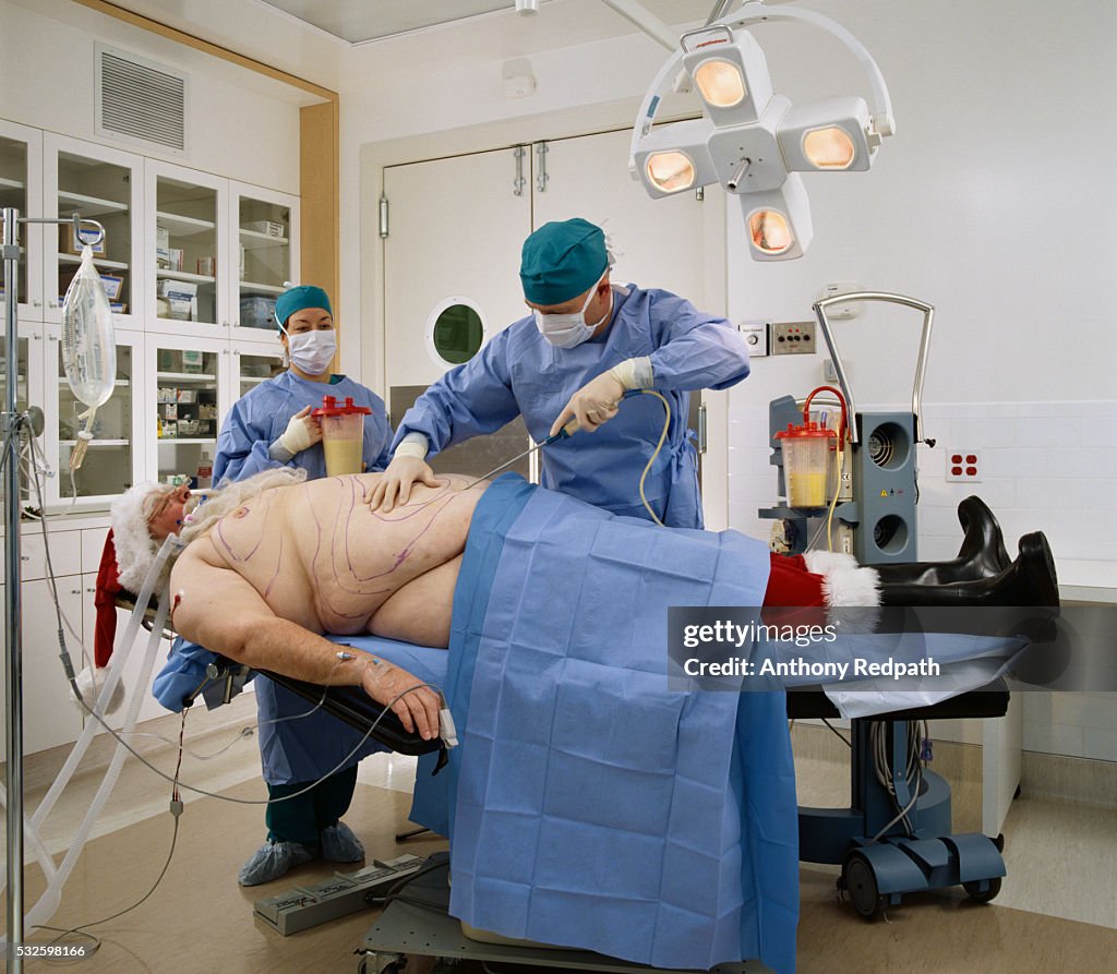 Santa Getting Liposuction