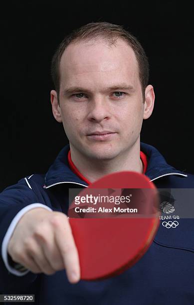 Team GB Table Tennis althlete Paul Drinkhall during the Announcement of Table Tennis Athletes Named in Team GB for the Rio 2016 Olympic Gameson at...