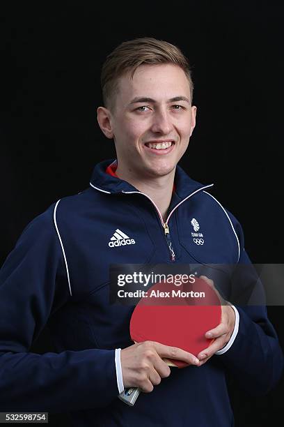 Team GB Table Tennis althlete Liam Pitchford during the Announcement of Table Tennis Athletes Named in Team GB for the Rio 2016 Olympic Gameson at...