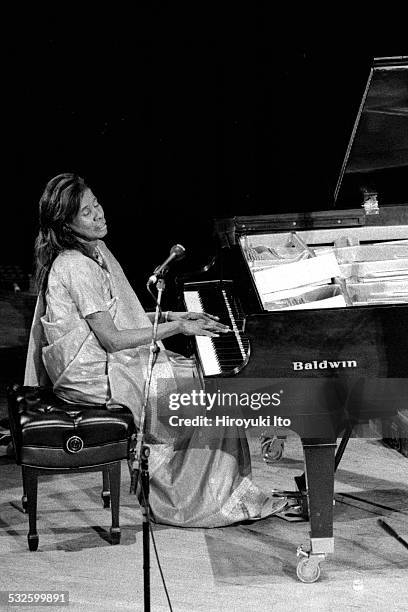 Ravi Coltrane and Alice Coltrane performing at Town Hall as part of the Texaco New York Jazz Festival on June 14, 1998.This image:Alice Coltrane.