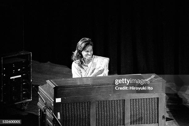 Ravi Coltrane and Alice Coltrane performing at Town Hall as part of the Texaco New York Jazz Festival on June 14, 1998.This image:Alice Coltrane.