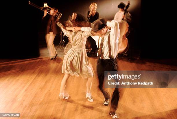 swing dancers - swing dance stock pictures, royalty-free photos & images