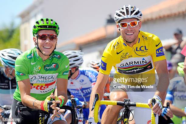 98th Tour de France 2011 / Stage 3 Philippe GILBERT Green Jersey / Thor HUSHOVD Yellow Jersey / Olonne-Sur-Mer - Redon / Ronde van Frankrijk / TDF /...