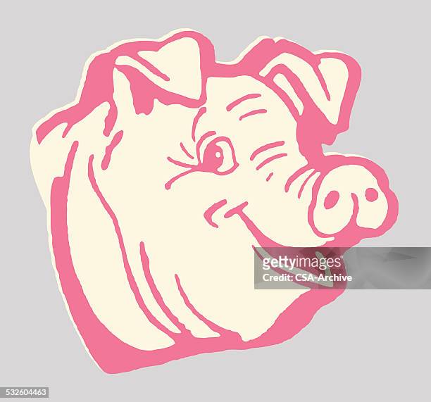 stockillustraties, clipart, cartoons en iconen met happy pig - year of the pig
