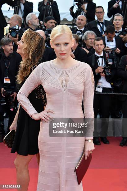 Anna Sherbinina attends the 'Julieta' premiere during the 69th annual Cannes Film Festival at the Palais des Festivals on May 17, 2016 in Cannes,...