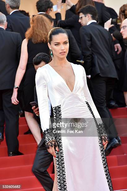 Adriana Lima attends the 'Julieta' premiere during the 69th annual Cannes Film Festival at the Palais des Festivals on May 17, 2016 in Cannes, France.
