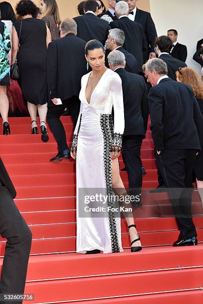 Adriana Lima attends the 'Julieta' premiere during the 69th annual Cannes Film Festival at the Palais des Festivals on May 17, 2016 in Cannes, France.