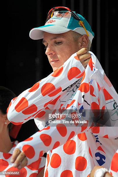 98th Tour de France 2011 / Stage 3 Podium / Philippe GILBERT Mountain Jersey / Celebration Joie Vreugde / Olonne-Sur-Mer - Redon / Ronde van...