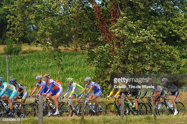 98th Tour de France 2011 / Stage 7 Illustration Illustratie / Peleton Peloton / Lars BOOM / Addy ENGELS / Thor HUSHOVD Yellow Jersey / Edvald Boasson...