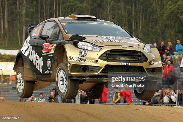 And ILKA MINOR in FORD FIESTA RS WRC of team HENNING SOLBERG in action during the shakedow of the WRC Vodafone Rally Portugal 2016 in Matosinhos -...