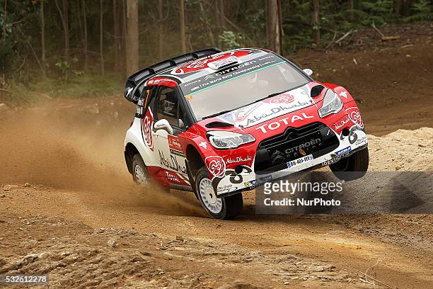 And PAUL NAGLE in CITROEN DS3 WRC of team ABU DHABI TOTAL WORLD RALLY TEAM in action during the shakedow of the WRC Vodafone Rally Portugal 2016 in...