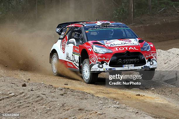 And PAUL NAGLE in CITROEN DS3 WRC of team ABU DHABI TOTAL WORLD RALLY TEAM in action during the shakedow of the WRC Vodafone Rally Portugal 2016 in...