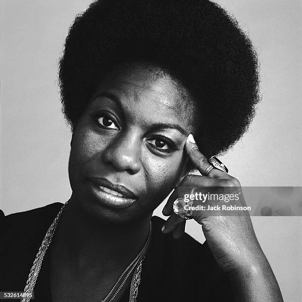 Portrait of the singer Nina Simone, October 1969.