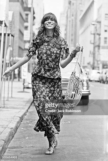 Portrait of the singer Carly Simon, July 1971.