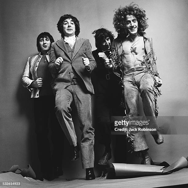 Portrait of the rock group the Who, late 1960s or early 1970s.