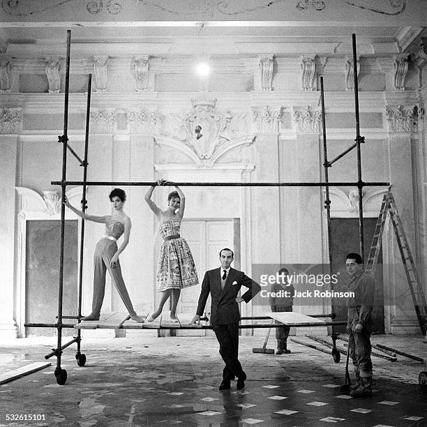 Designer Emilio Pucci and his models, 20th century.