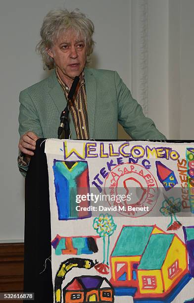 Sir Bob Geldof attends a lunch in support of 'ASAP: African Solutions To African Problems' at The Royal Horticultural Halls on May 19, 2016 in...