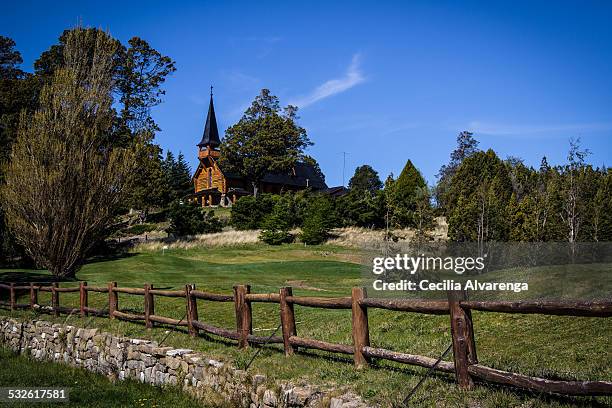 san eduardo chapel - bariloche stock pictures, royalty-free photos & images