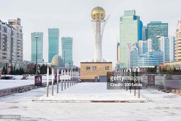 panorama from astana city of kazakhstan - kazakhstan culture stock pictures, royalty-free photos & images
