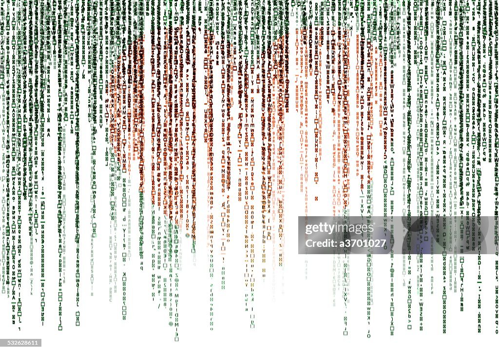 Matrix Code On White Background High-Res Vector Graphic - Getty Images