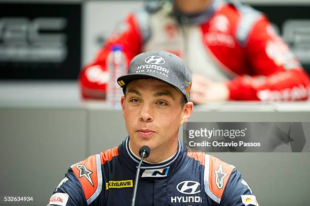 Hayden Paddon of New Zealand during the press conference of the WRC Portugal on May 19, 2016 in Porto, Portugal.