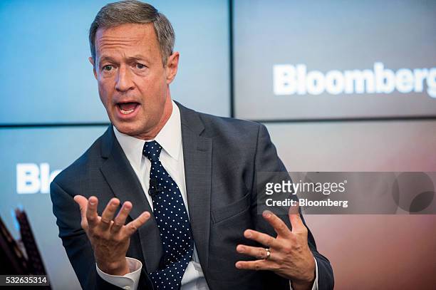 Martin O'Malley, former governor of Maryland, speaks during a discussion at the Future of Cities forum in Washington, D.C., U.S., on Thursday, May...