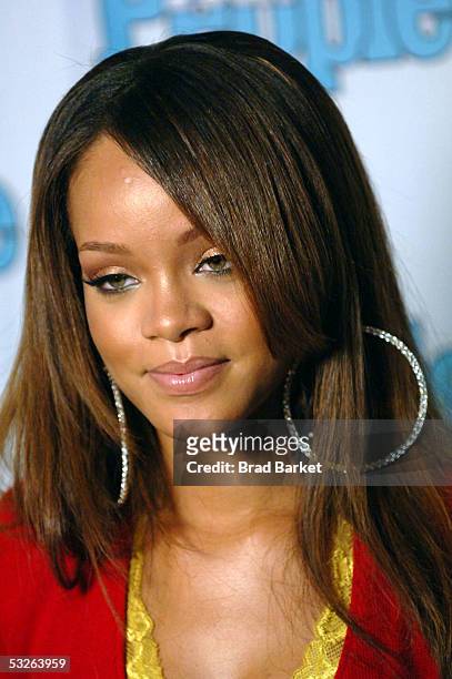 Rihanna poses for a picture at the Shawn "Jay-Z" Carter Hosts Teen People Listening Lounge at the Canal Room on July 20, 2005 in New York City.