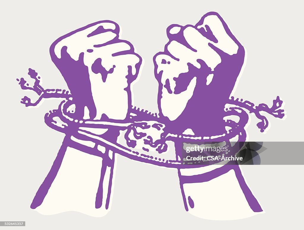 Hans Breaking Rope Hands Breaking Free From Rope Ties High-Res Vector Graphic - Getty Images