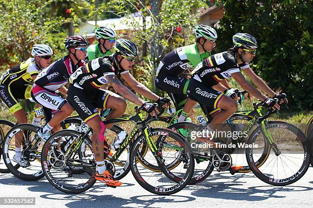 Tour Langkawi 2014/ Stage 8 Jeffry Johan ROMERO / Juan Pablo VALENCIA / Kuatan-Marang / Rond etape rit / Malaysia/ Tim De Waele