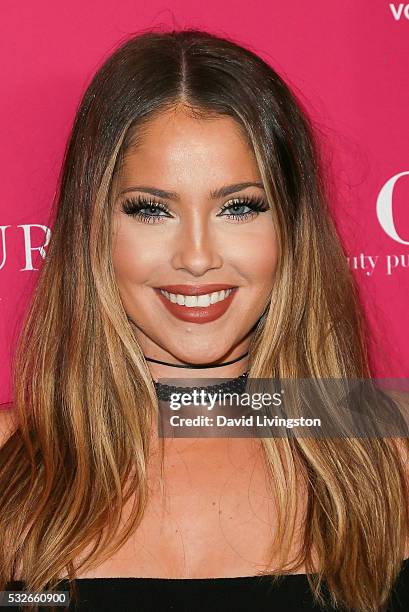 Actress Olivia Pierson arrives at the OK! Magazine's So Sexy LA at the Skybar at Mondrian on May 18, 2016 in West Hollywood, California.