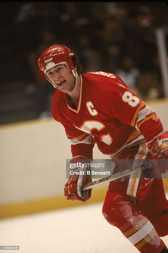 Canadian hockey player Doug Risebrough of the Calgary Flames,... News ...