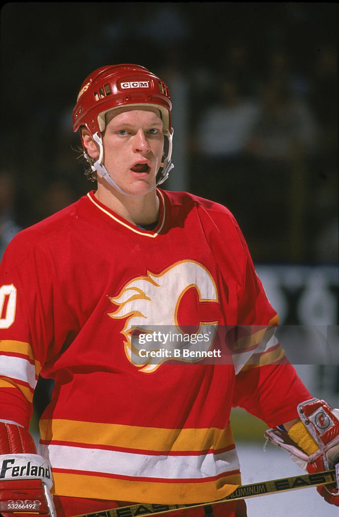 Gary Ralph Sutter American hockey player Gary Suter of the Calgary Flames on the ice ...