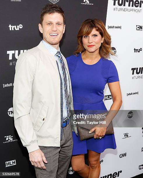 Kevin Pereira and Brooke Van Poppelen attend the 2016 Turner Upfront at Nick & Stef's Steakhouse on May 18, 2016 in New York, New York.