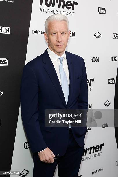 Anderson Cooper attends the Turner Upfront 2016 arrivals at The Theater at Madison Square Garden on May 18, 2016 in New York City.