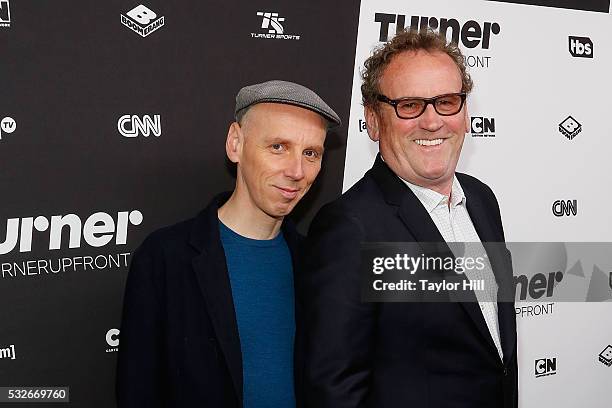 Actors Ewen Bremner and Colm Meaney attend the Turner Upfront 2016 arrivals at The Theater at Madison Square Garden on May 18, 2016 in New York City.