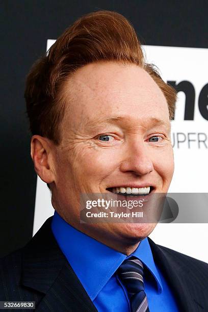 Actor Conan O'Brien attends the Turner Upfront 2016 arrivals at The Theater at Madison Square Garden on May 18, 2016 in New York City.