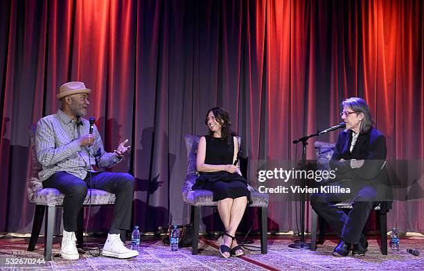 Author and filmmaker Nelson George, recording artist Susanna Hoffs of The Bangles and Vice President at The GRAMMY Foundation Scott Goldman speak at...