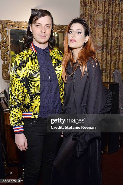 Leopold Ross and Ioanna Gika attend Catherine Quin Dinner at Chateau Marmont on May 18, 2016 in Los Angeles, California.