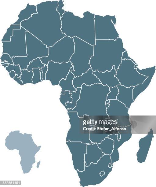 bildbanksillustrationer, clip art samt tecknat material och ikoner med african countries - africa maps