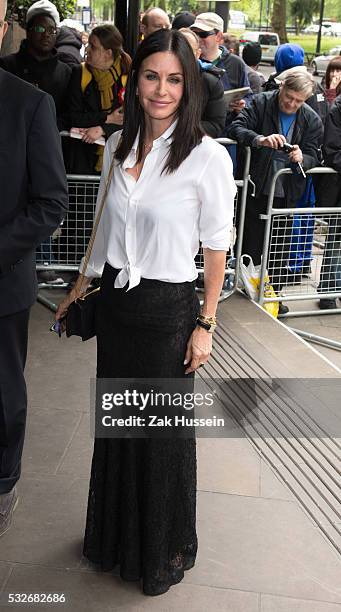 Courteney Cox arrives for the Ivor Novello Awards at Grosvenor House, on May 19, 2016 in London, England.