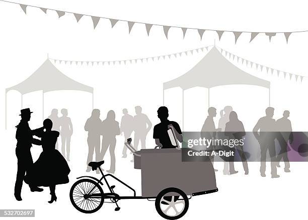 icecreammerchant - vendor tent stock illustrations