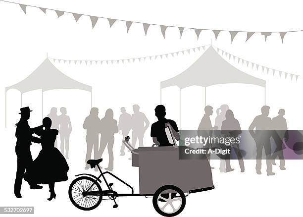 icecreammerchant - school fete stock illustrations