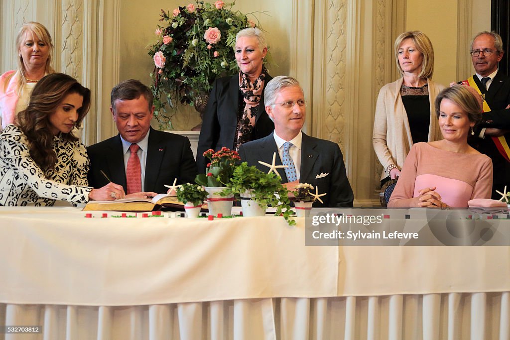 Abdullah II of Jordan and Queen Rania Of Jordan on Official Three day State Visit in Belgium: Day Three