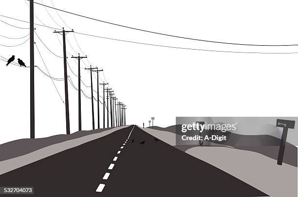 ruralwashington - telephone line stock illustrations