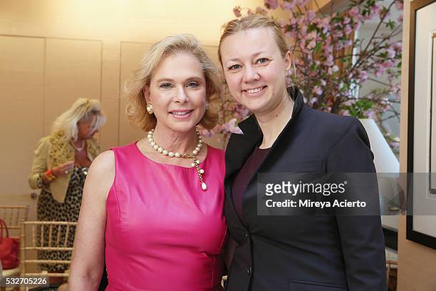 Pamela Morgan and Alisa Roever attend the Samuel Waxman Cancer Research Foundation Collaborating For a Cure luncheon on May 18, 2016 in New York, New...
