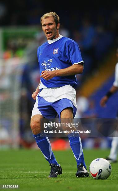 Sam Parkin of Ipswich Town in action during the pre-season match between Ipswich Town v Glasgow Rangers at Portman Road on July 19, 2005 in Ipswich,...