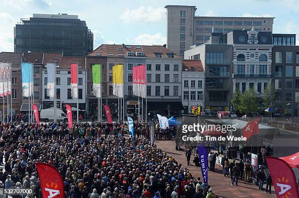 102th Scheldeprijs 2014 Illustration Illustratie / Antwerpen City Ville Stad / Start Depart / Public Publiek Spectators Fans Supporters Podium /...